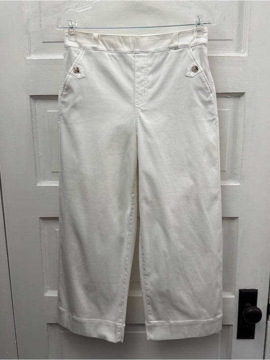 Pants - Spanx White Cropped Wide Leg Pants Clean Girl Minimalist M
